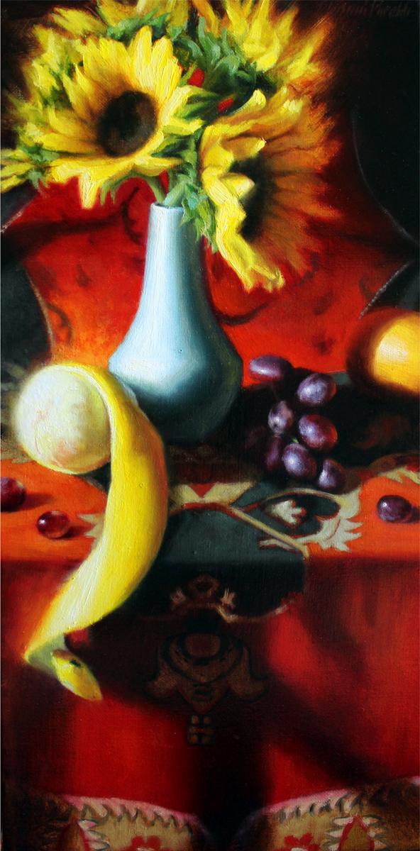 Still life with sunflowers